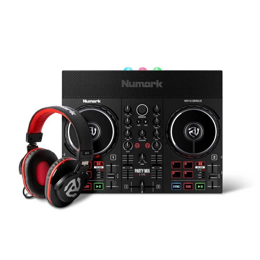 Numark Party Mix Live DJ Controller + HF175 Profesyonel DJ